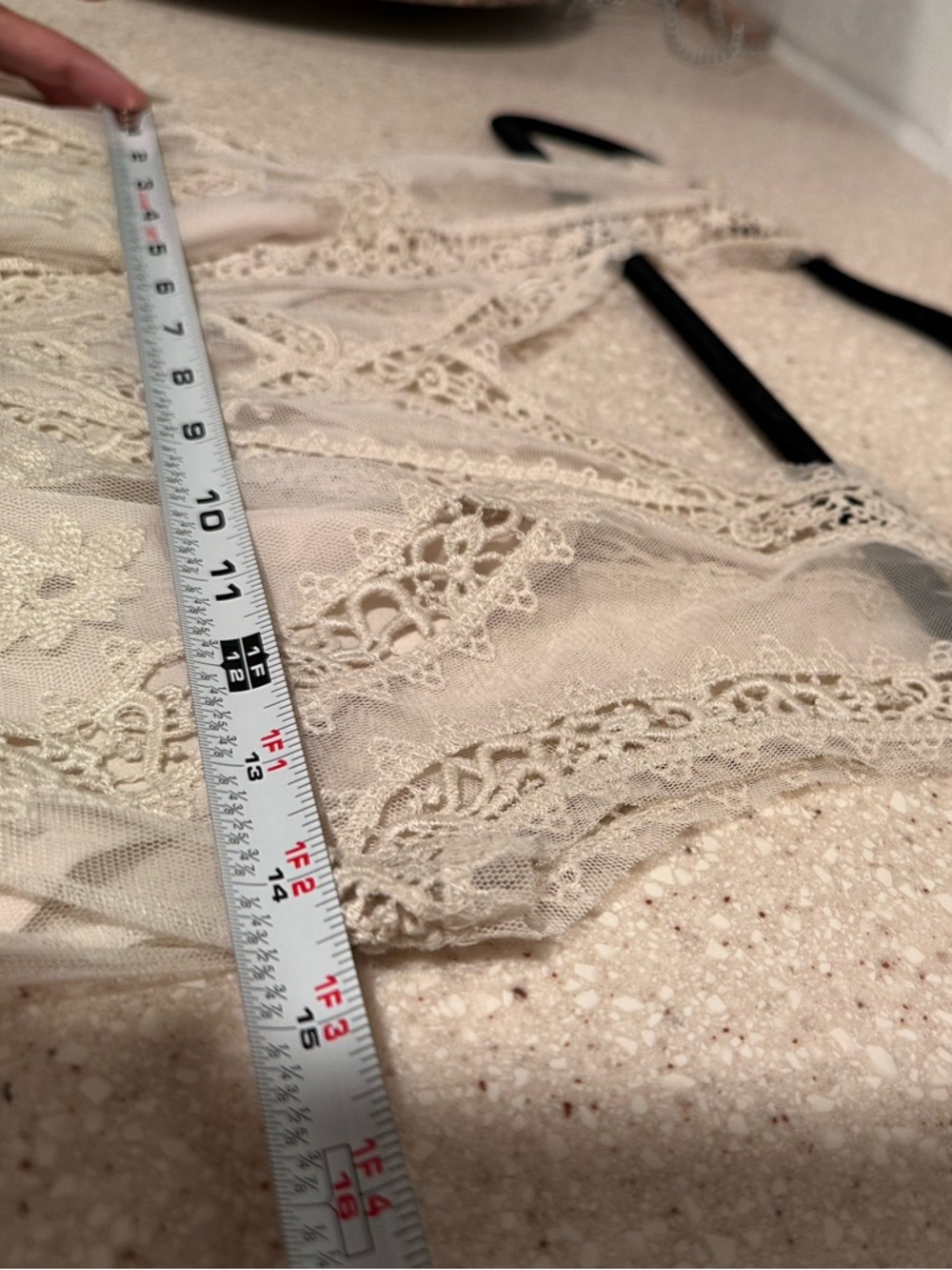 Free People Victoria Ivory Lace Mesh Sheer Sleeveless Mini Dress Lace Size 4 NWT - Picture 12 of 16